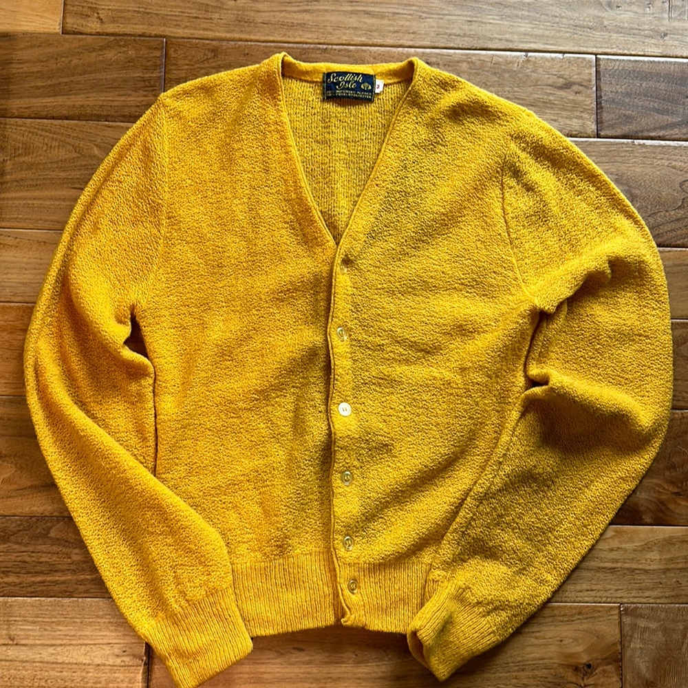 Vtg 70s Scottish Isle alpaca cardigan - Picture 1 of 5